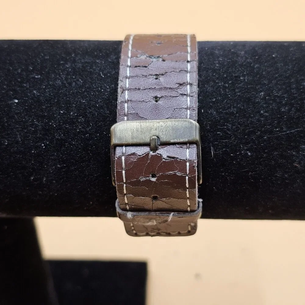 Vintage Bongo Silver Dial Ladies Quartz Cuff Watch New Battery Runs Great